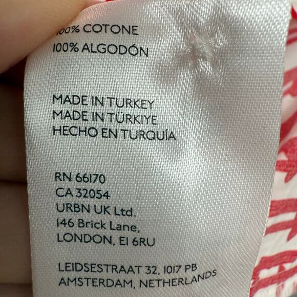 NWT Maeve Anthropologie The Bettina Tiered Mini Shirt Dress Women's Size S Red - Picture 12 of 12